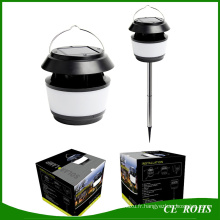 Petite lumière solaire ronde solaire solaire de lampe solaire de poteau solaire de jardin de lumière de chemin de la lanterne anti-moustique